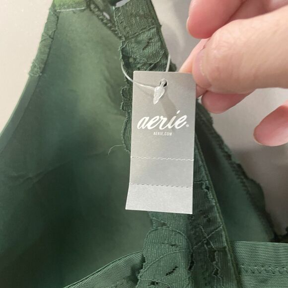 Aerie Womens 38D Lace Padded Wireless Bra NWT Green - Picture 3 of 9